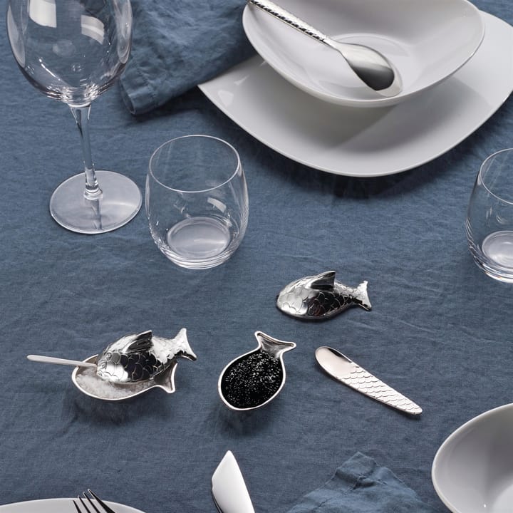 Salero Colombina Fish, acero inoxidable Alessi