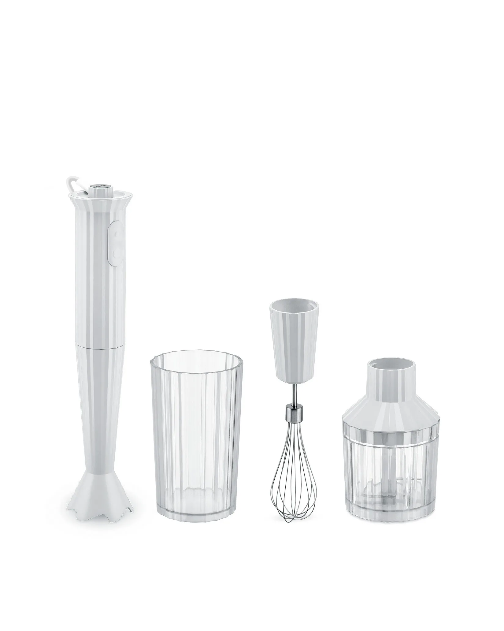 Set de batidora de mano Plissé, Blanco Alessi