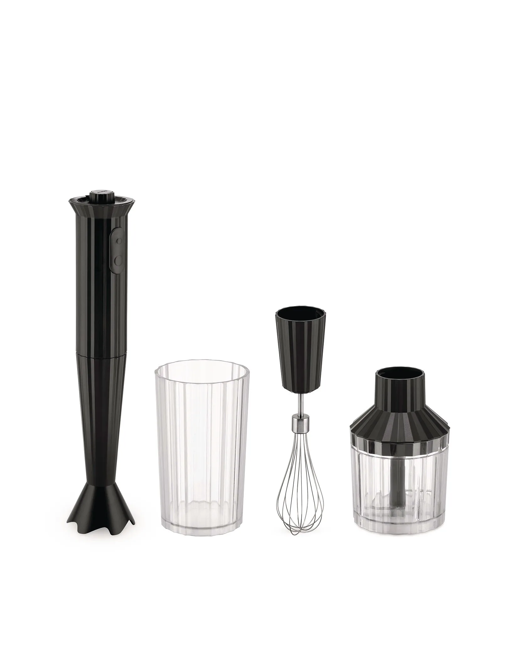 Set de batidora de mano Plissé, Negro Alessi