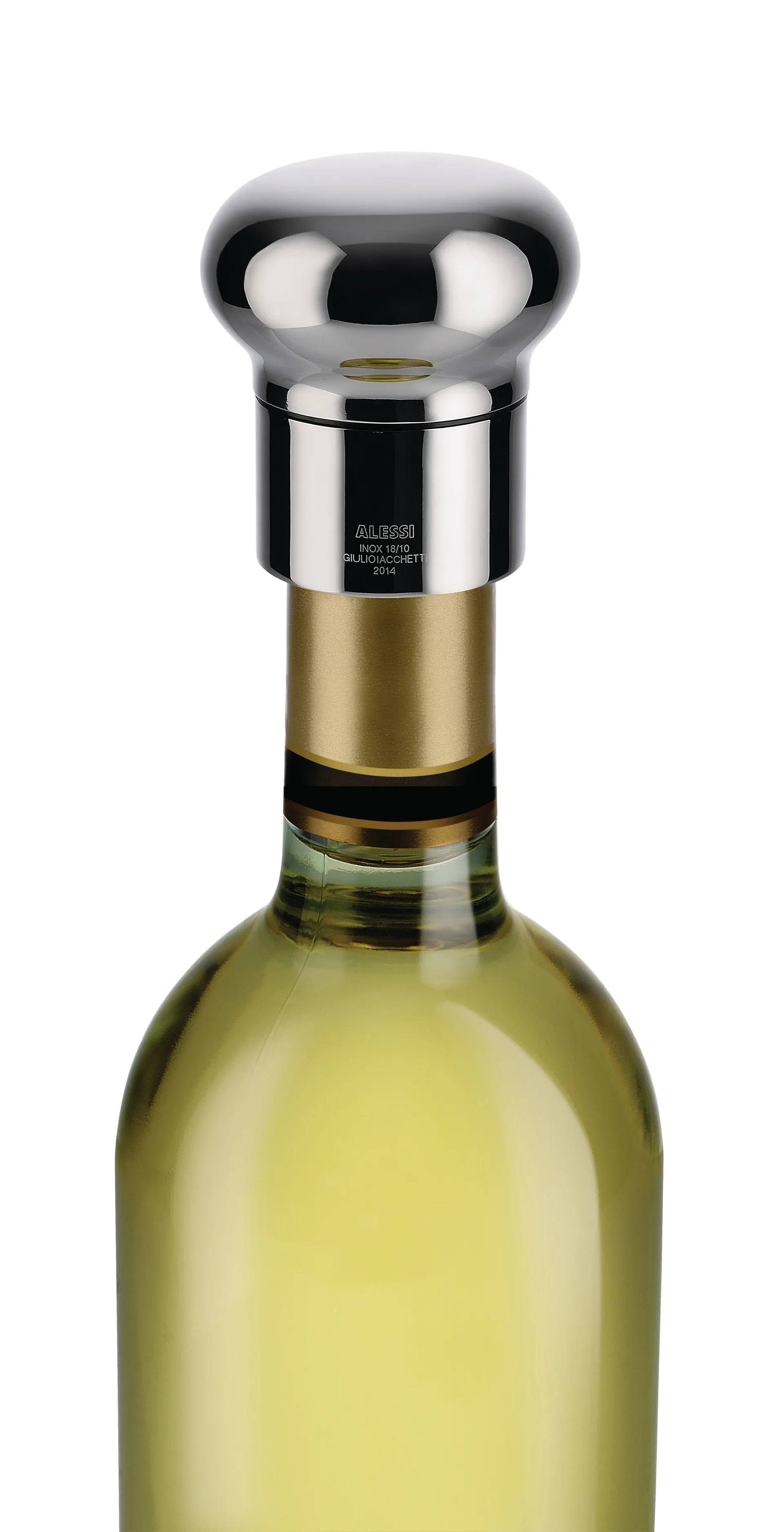 Tapón para botella de champán Noè, Acero inoxidable Alessi