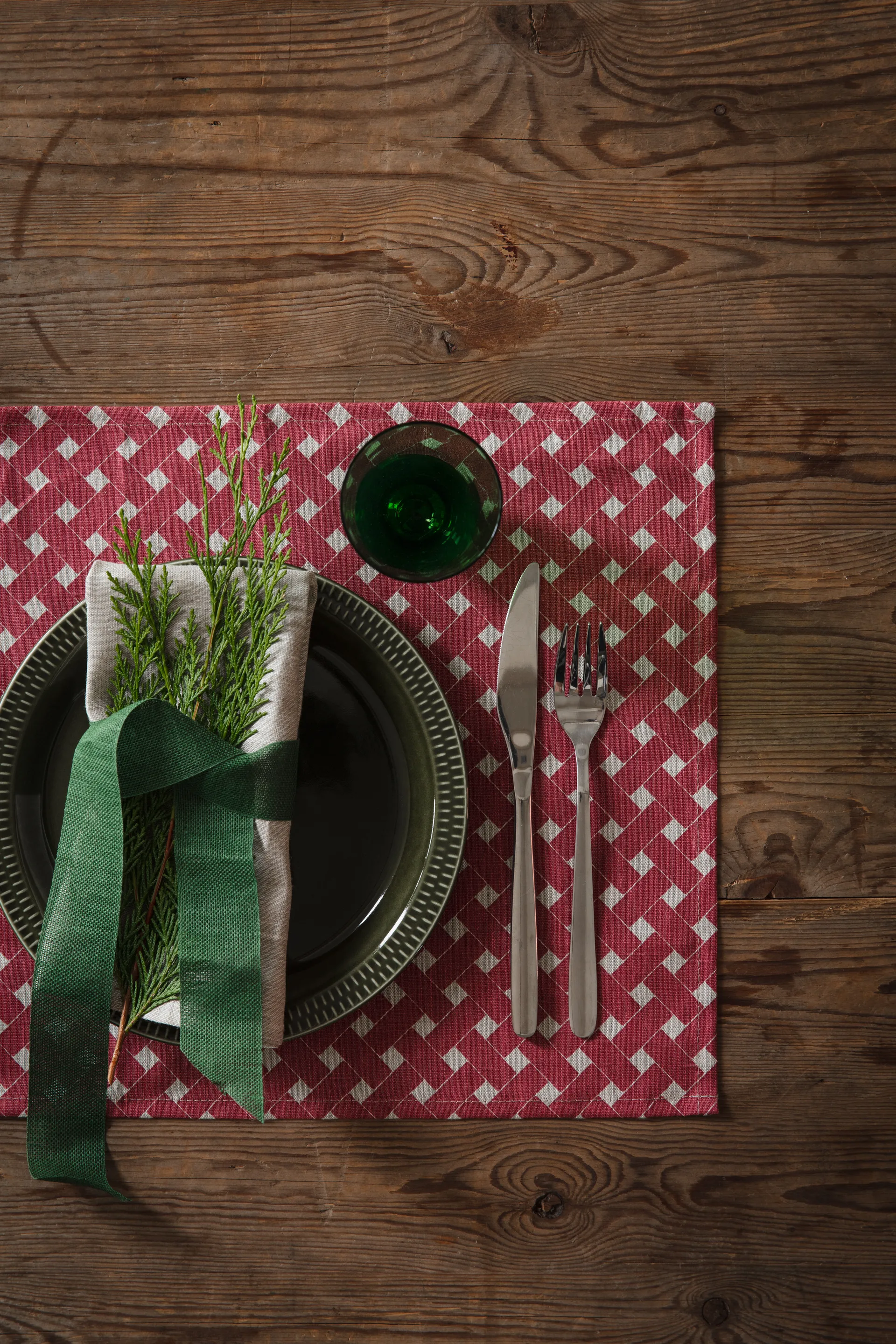 2 Manteles individuales Korg 34x45 cm, Rojo Almedahls