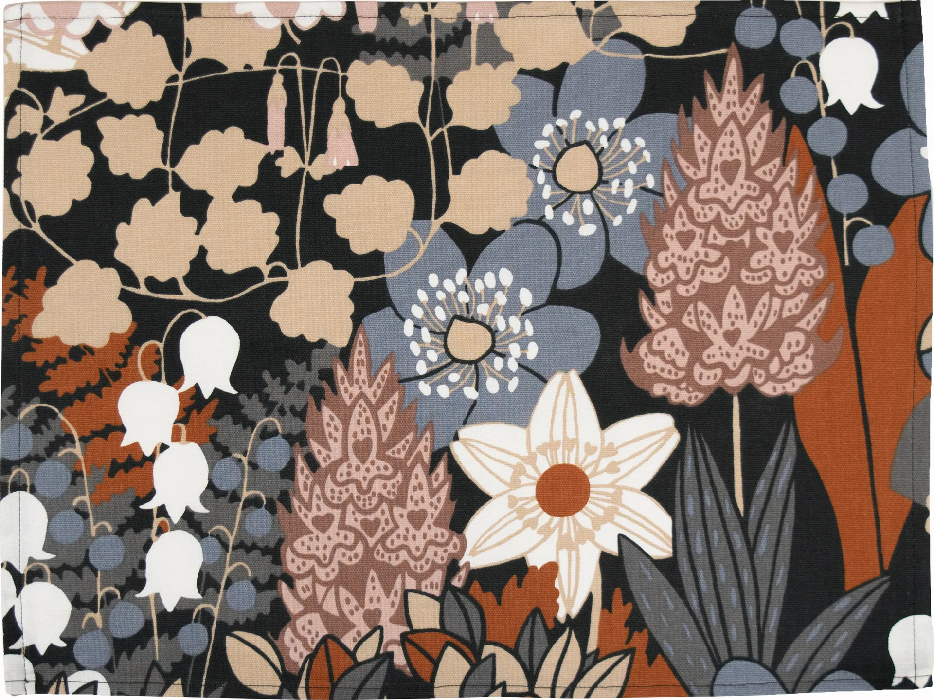 2 Manteles individuales Skogen 34x45 cm, Azul-marrón Almedahls