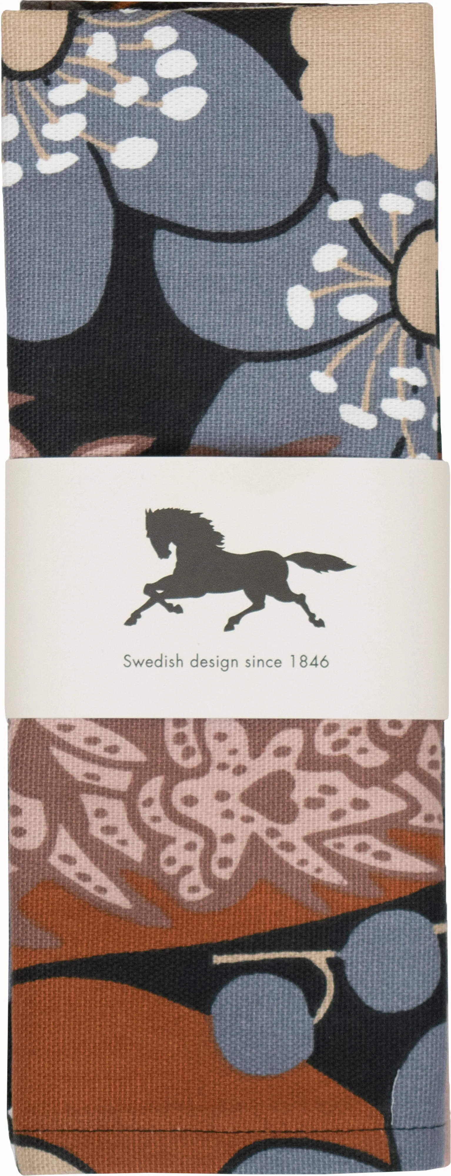 2 Manteles individuales Skogen 34x45 cm, Azul-marrón Almedahls