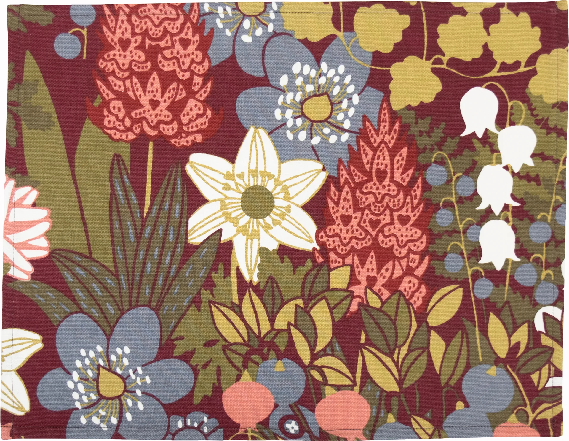 2 Manteles individuales Skogen 34x45 cm, Vino tinto Almedahls