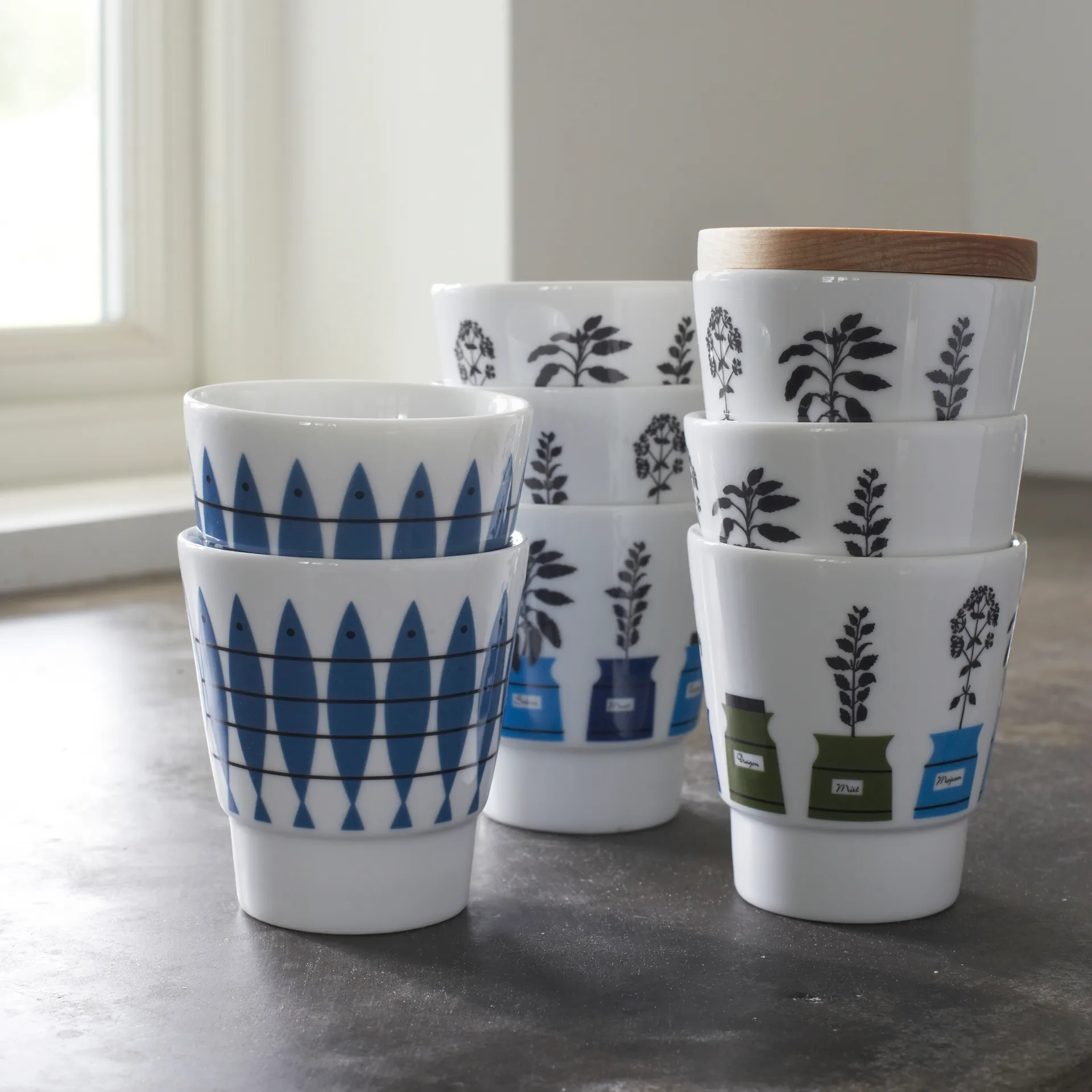 2 Tazas Sill, Azul Almedahls