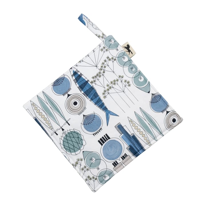 Agarrador Picknick 23x23 cm estampado pequeño - Azul-beige - Almedahls