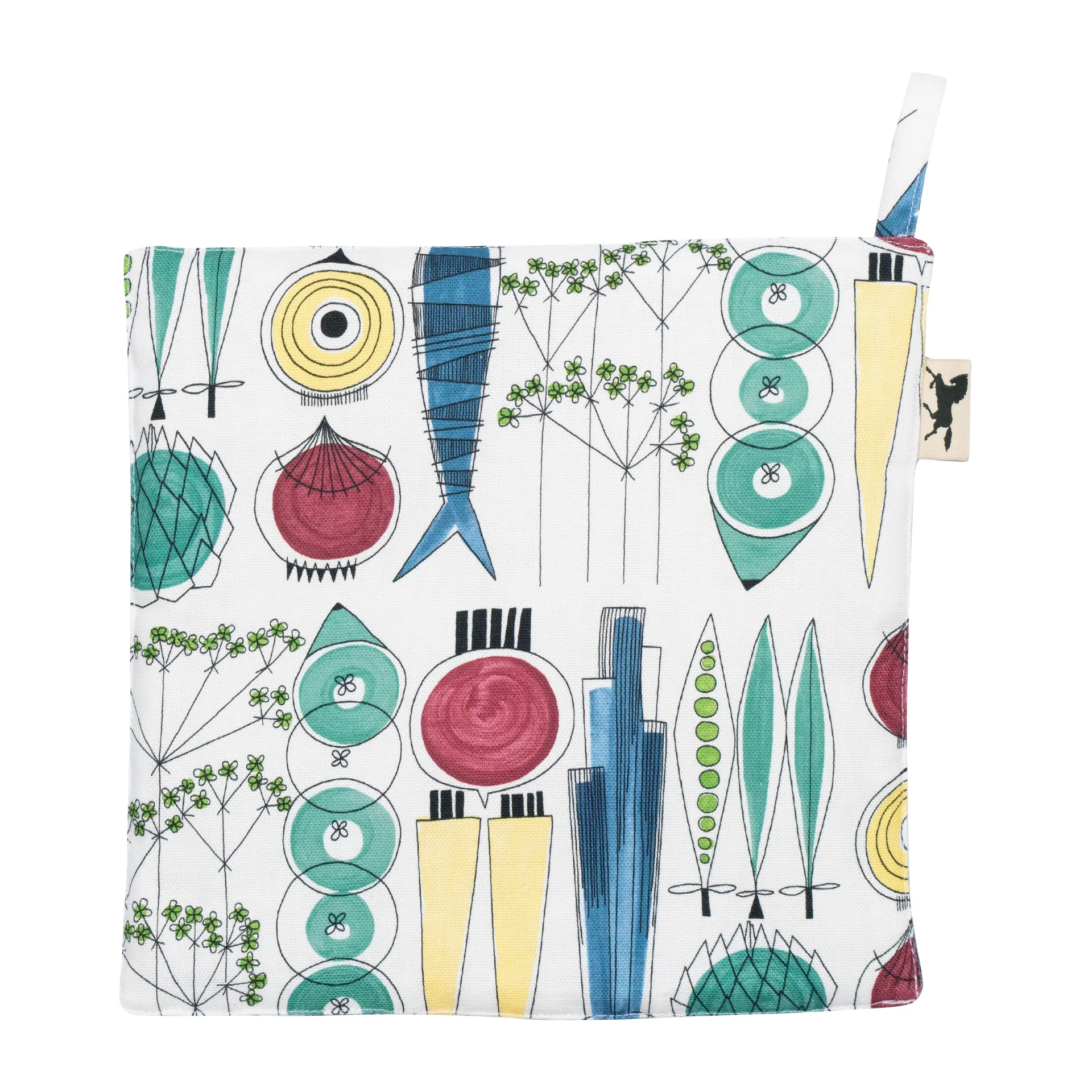 Agarrador Picknick 23x23 cm estampado pequeño, Multi Almedahls