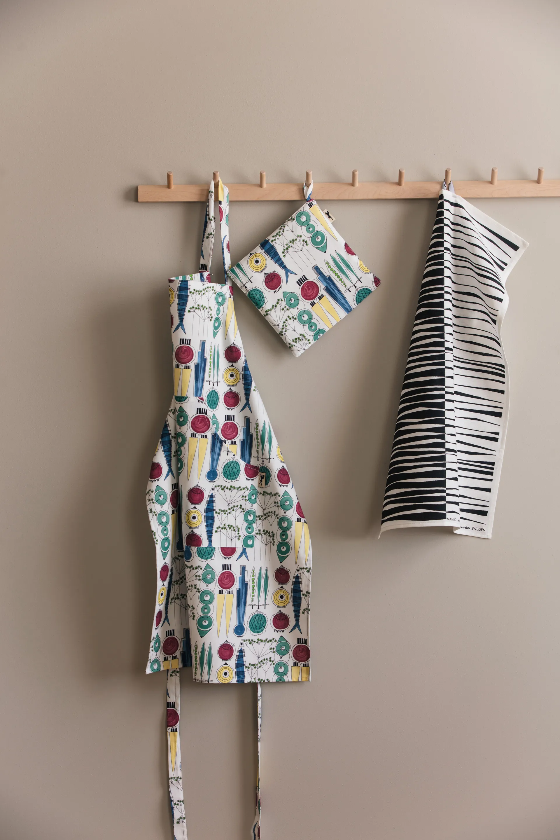 Agarrador Picknick 23x23 cm estampado pequeño, Multi Almedahls