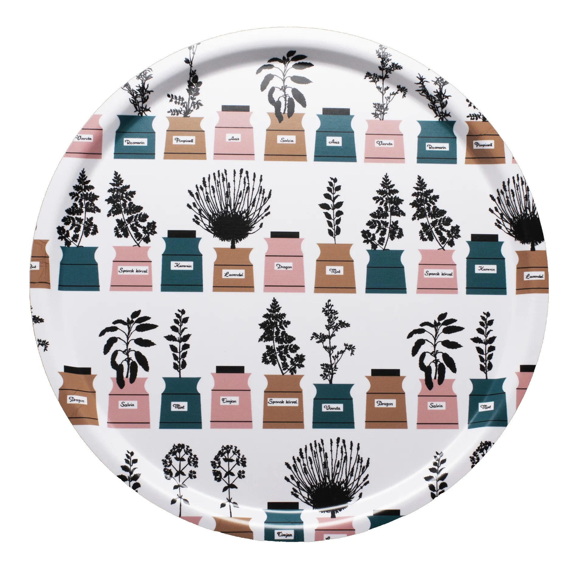 Bandeja Persons kryddskåp Ø38 cm, Rosa-gris Almedahls