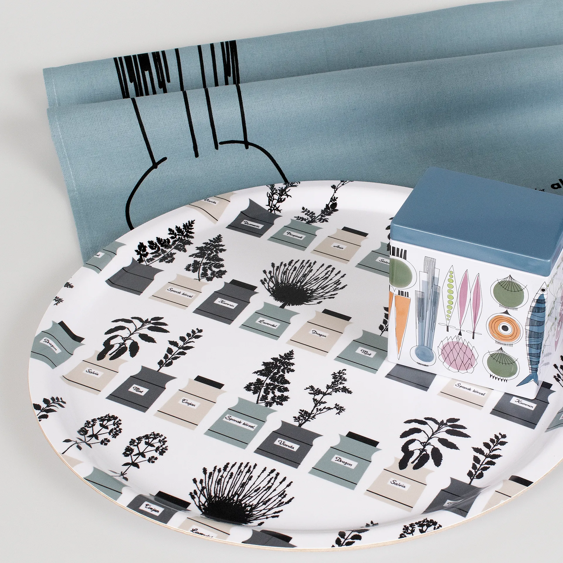 Bandeja Persons kryddskåp Ø38 cm, verde-gris Almedahls