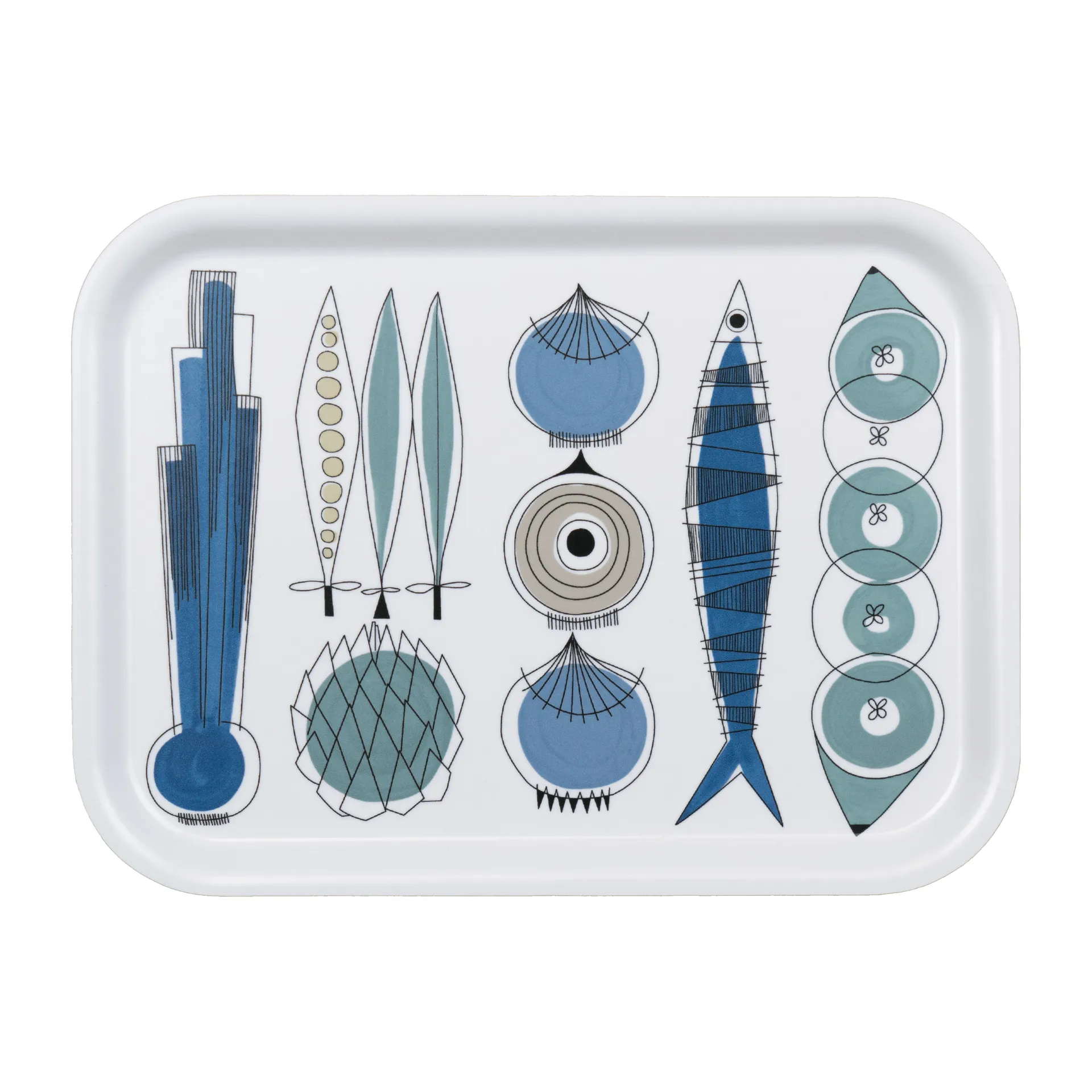 Bandeja Picknick 20x27 cm, Azul-beige Almedahls