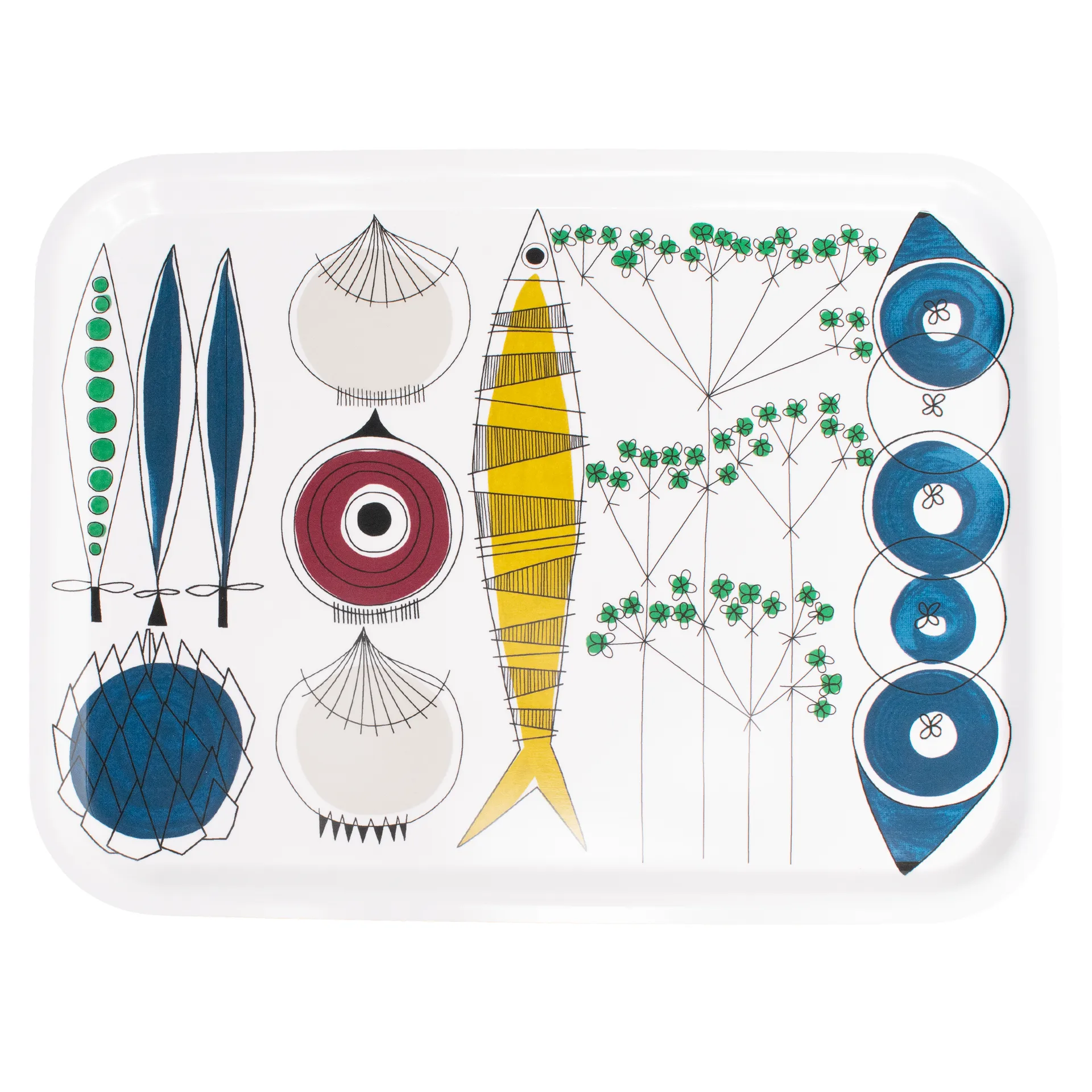 Bandeja Picknick 20x27 cm, azul-multi Almedahls