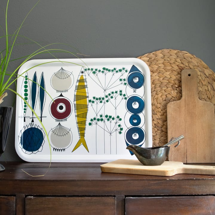 Bandeja Picknick 20x27 cm, azul-multi Almedahls