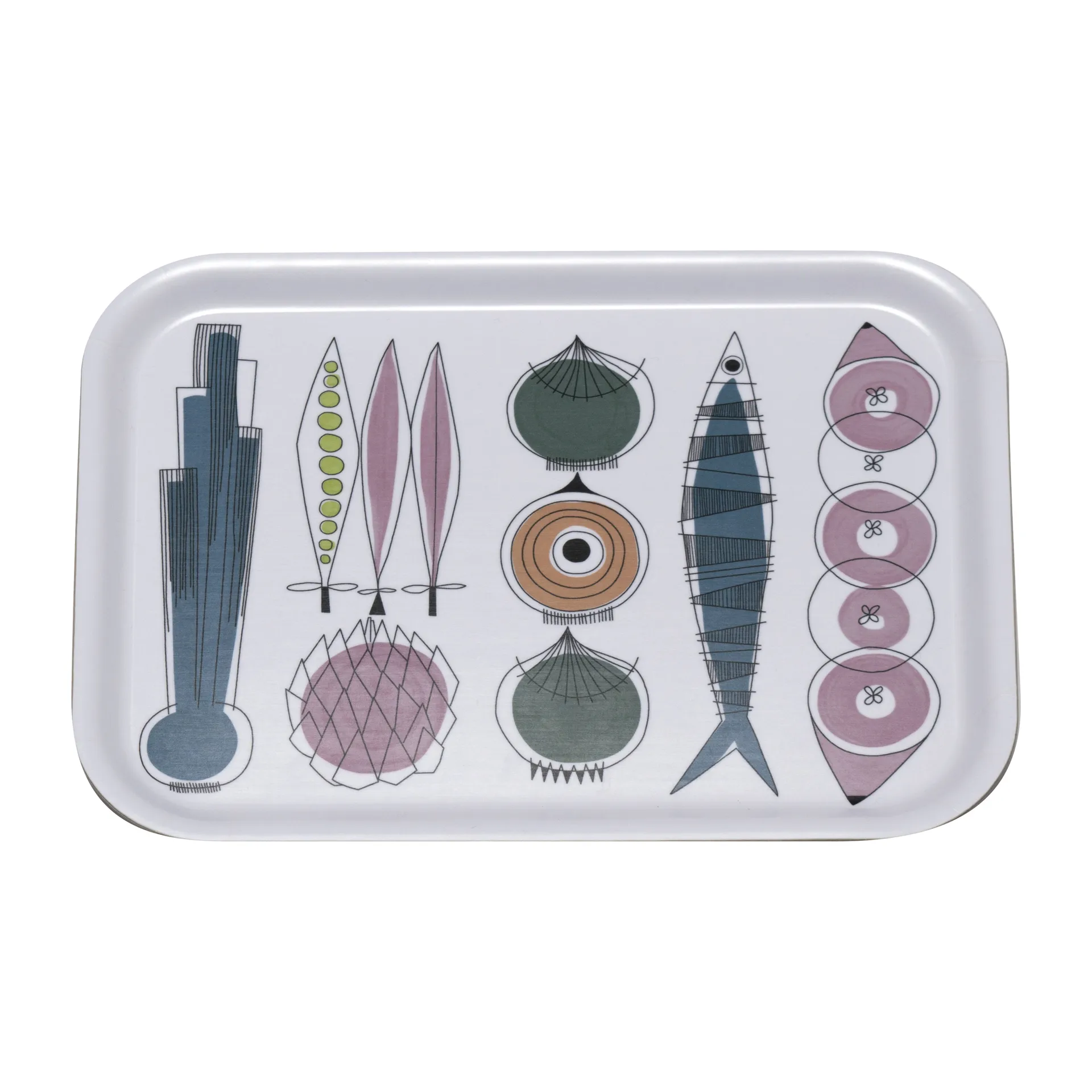 Bandeja Picknick 20x27 cm, rosa azulado-multi Almedahls