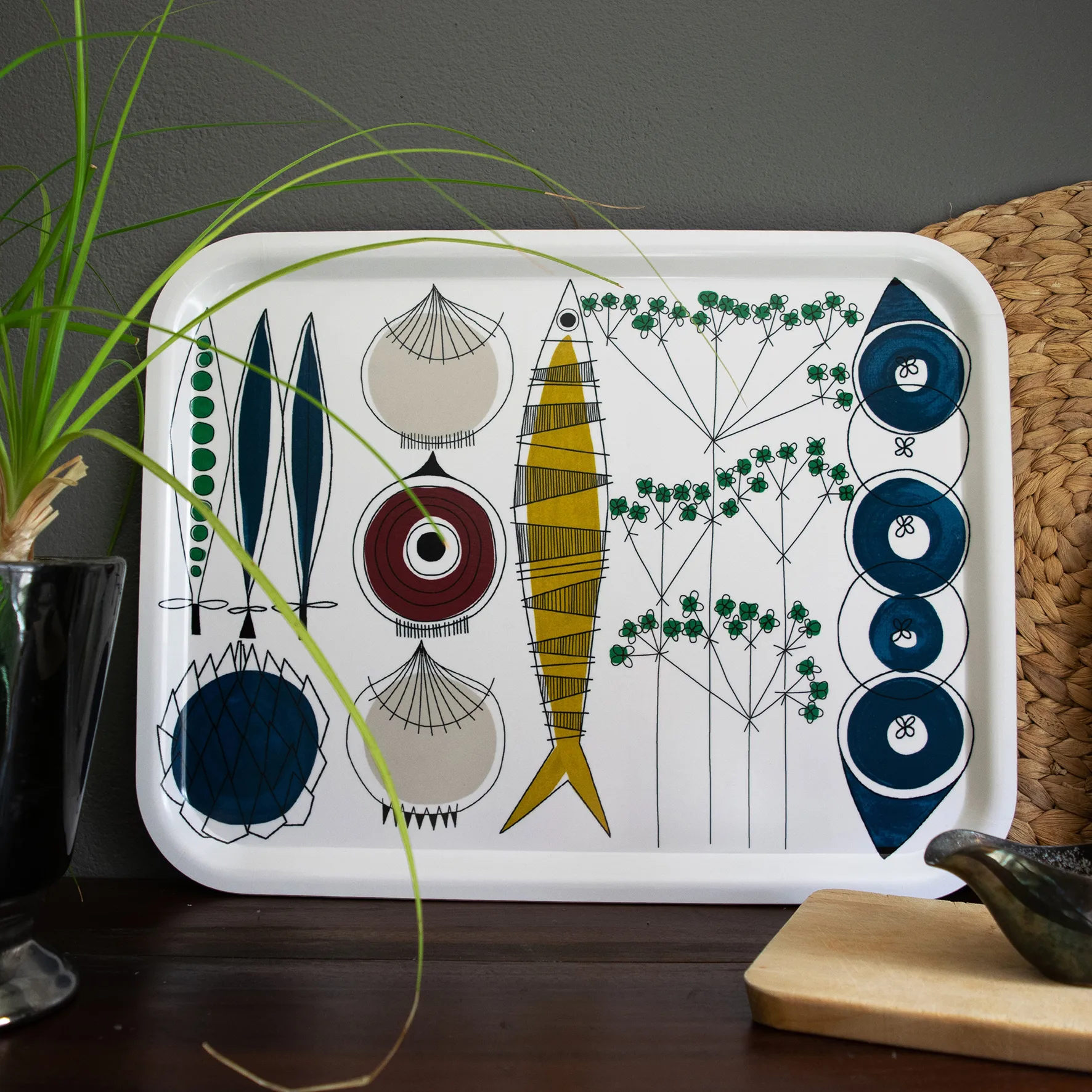 Bandeja Picknick 33x43 cm, Azul-multi Almedahls