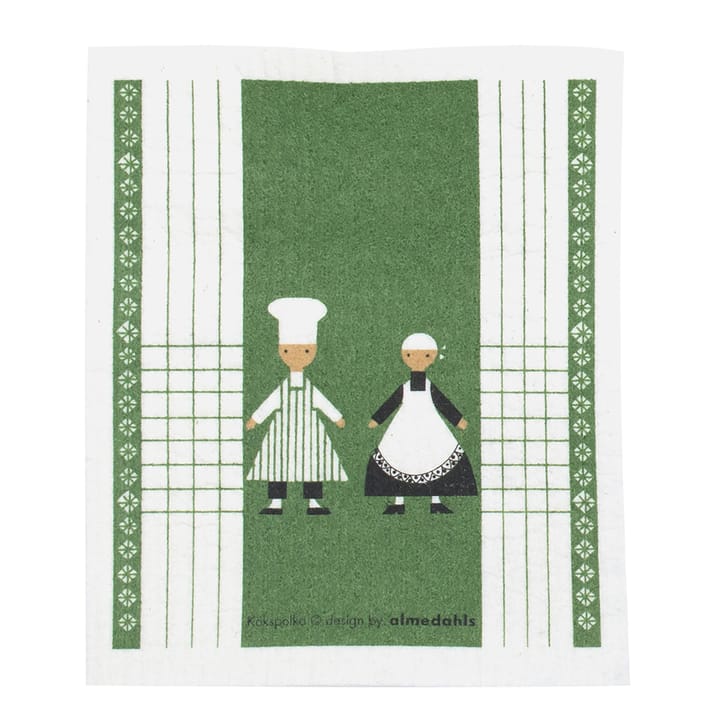 Bayeta Kökspolka, verde Almedahls