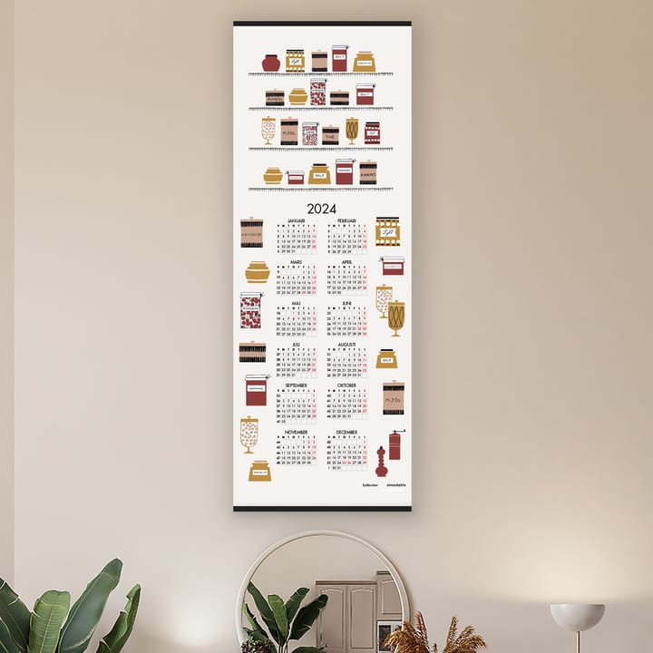 Calendario botes de mermelada 2024, 35x90 cm Almedahls