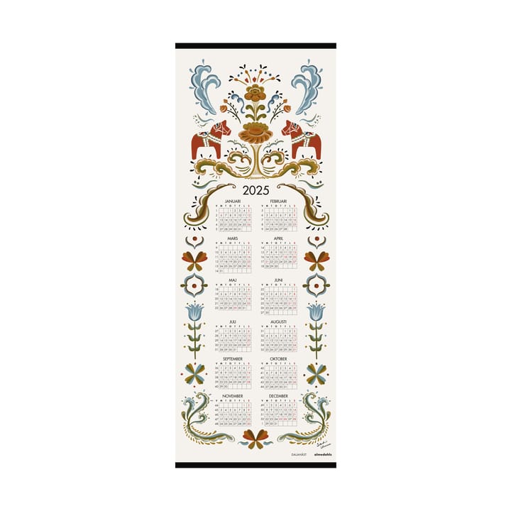 Calendario Dalahäst 2025, 35x90 cm Almedahls
