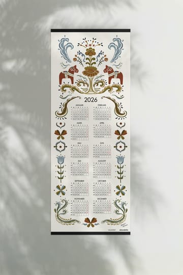 Calendario Dalahäst 2026 - 35 x 90 cm - Almedahls