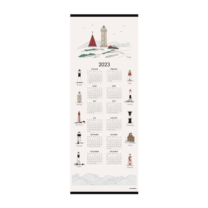 Calendario faros suecos 2023, 35x90 cm  Almedahls