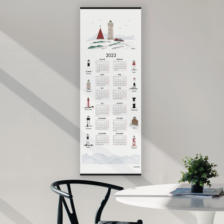 Calendario faros suecos 2023, 35x90 cm  Almedahls