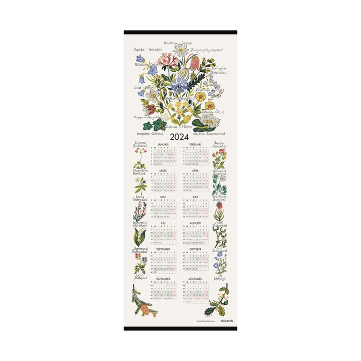 Calendario flores paisajísticas 2024 - 35x90 cm - Almedahls