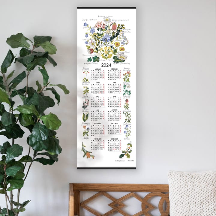 Calendario flores paisajísticas 2024, 35x90 cm Almedahls