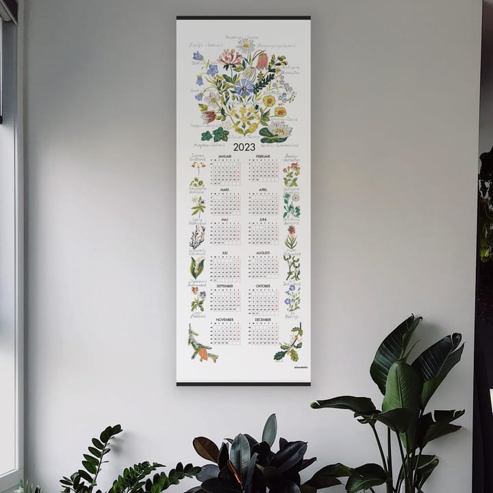 Calendario flores regionales 2023, 35x90 cm  Almedahls