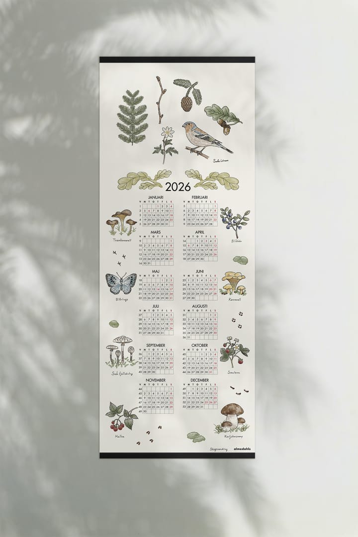 Calendario Skogsvandring 2026, 35x90 cm Almedahls