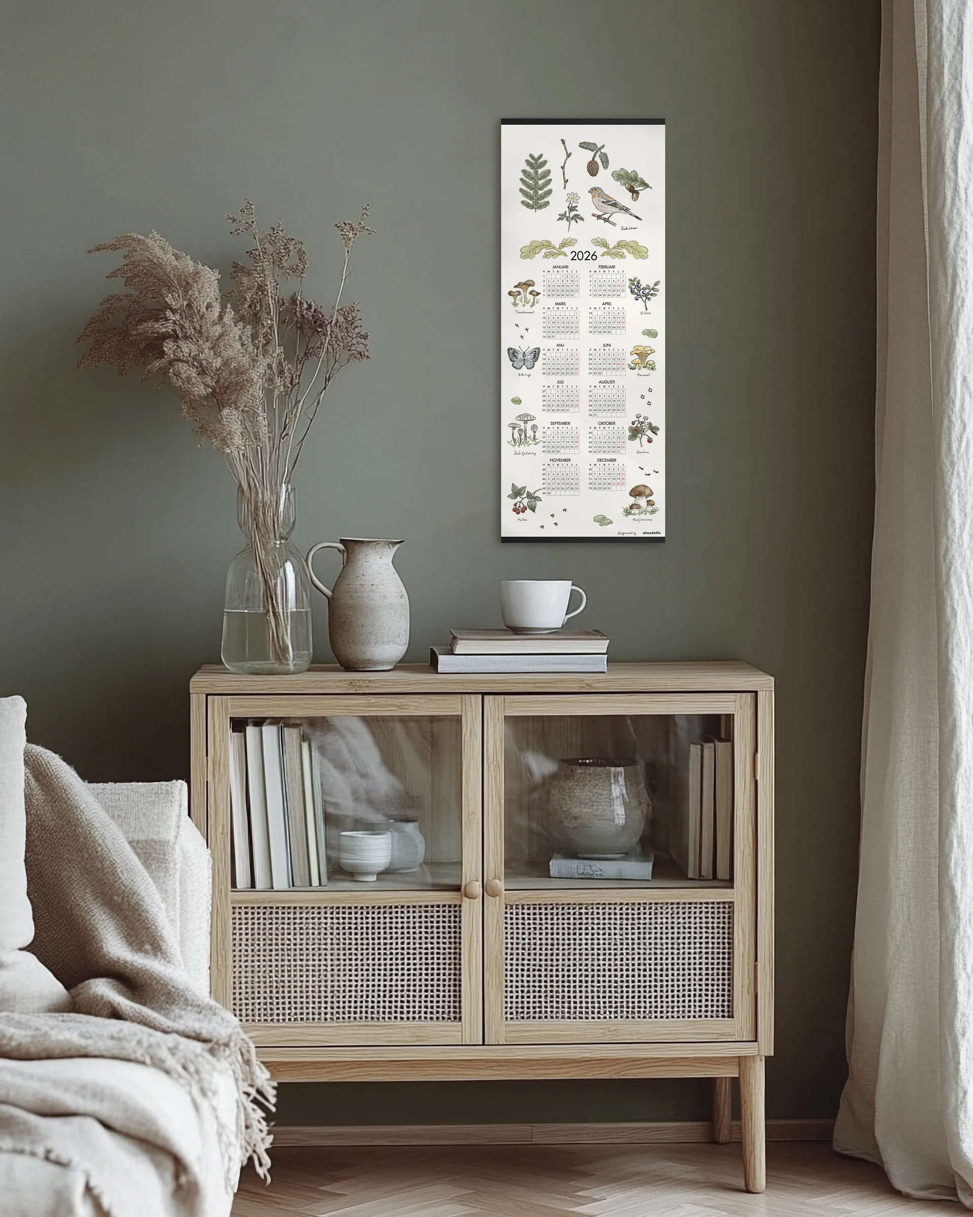 Calendario Skogsvandring 2026, 35x90 cm Almedahls