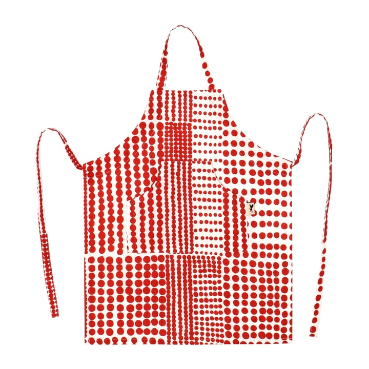 Delantal infantil Pricktyg, Rojo-blanco Almedahls