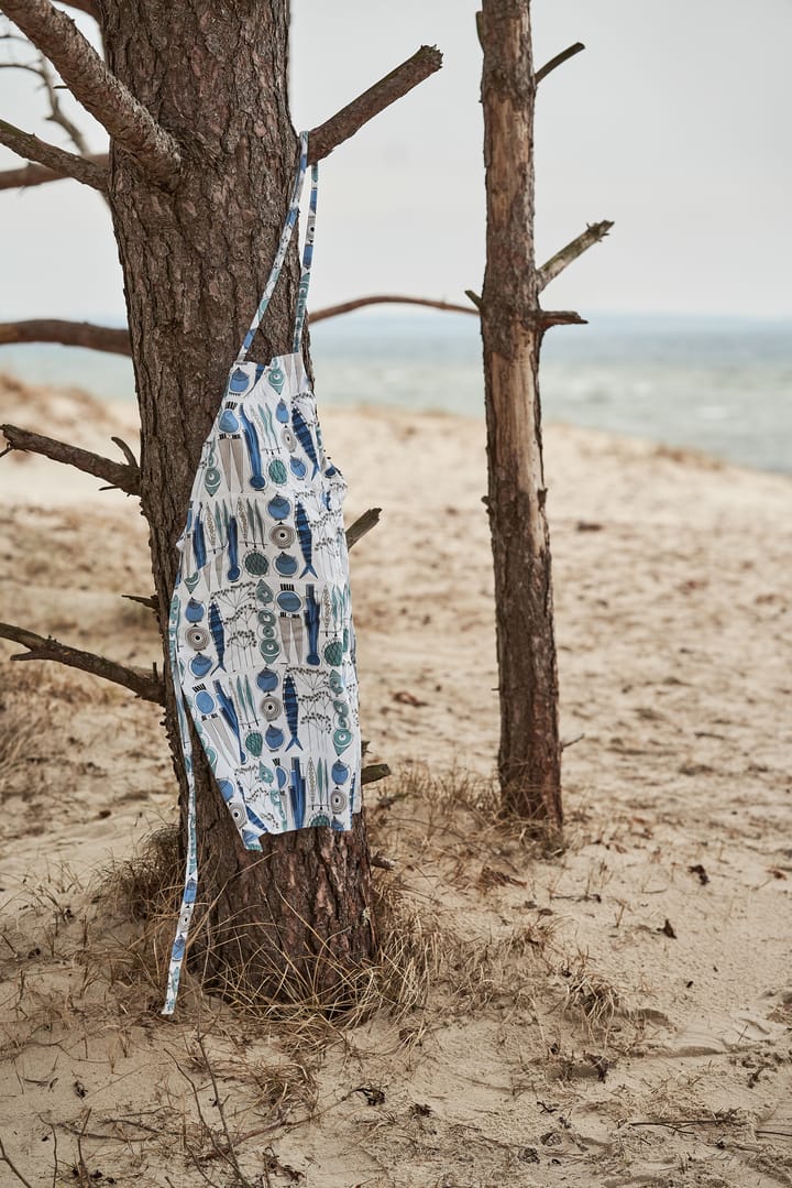 Delantal Picknick estampado pequeño, Azul-beige Almedahls