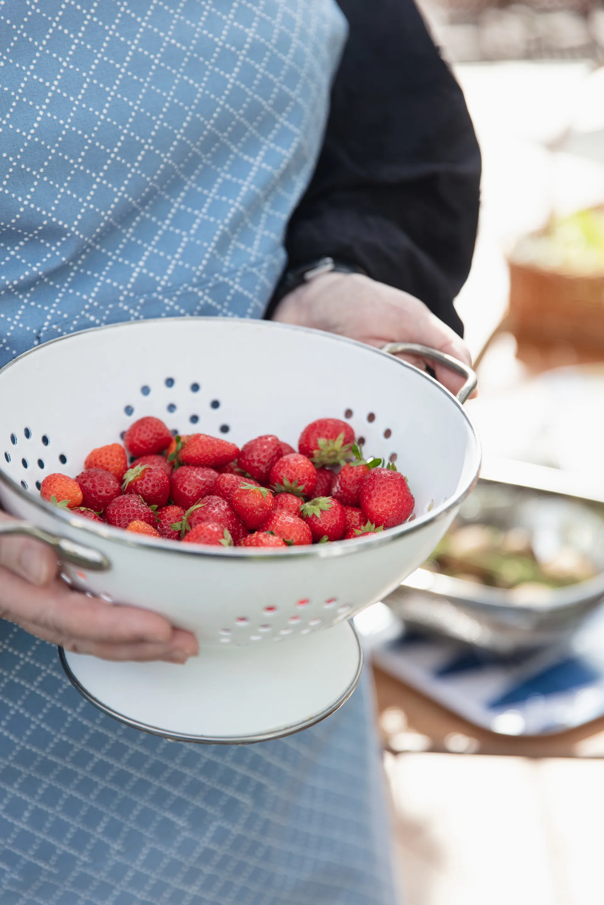 Delantal Prickruta, Azul Almedahls