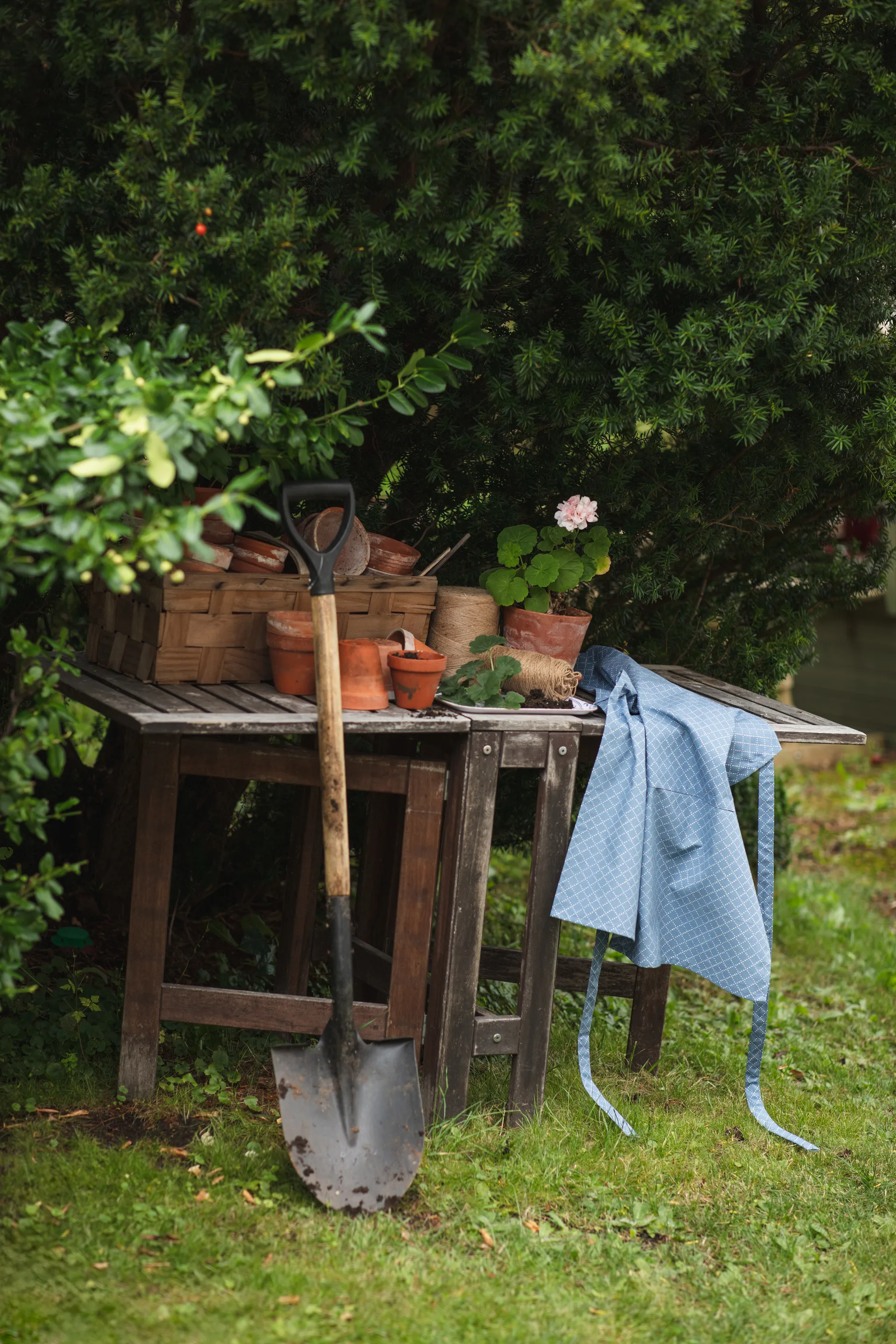 Delantal Prickruta, Azul Almedahls