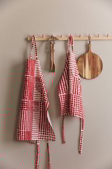 Delantal Pricktyg - Rojo-blanco - Almedahls