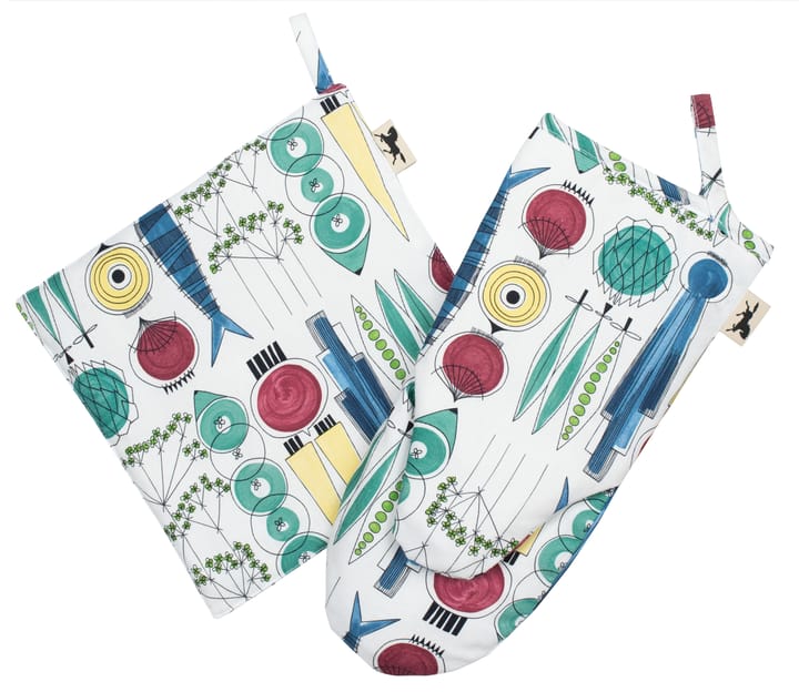 Manopla de horno Picknick estampado pequeño, Multi Almedahls