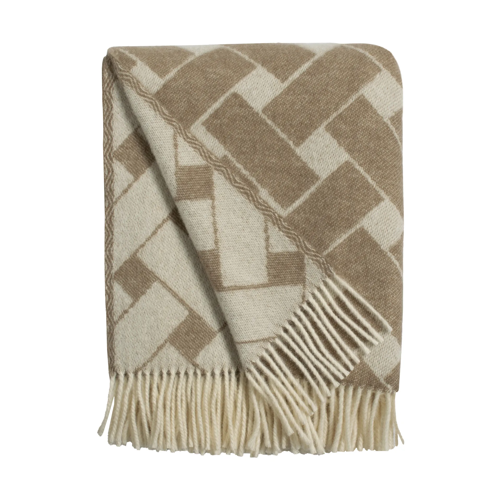 Manta Korg 130x170 cm, Marrón-offwhite Almedahls