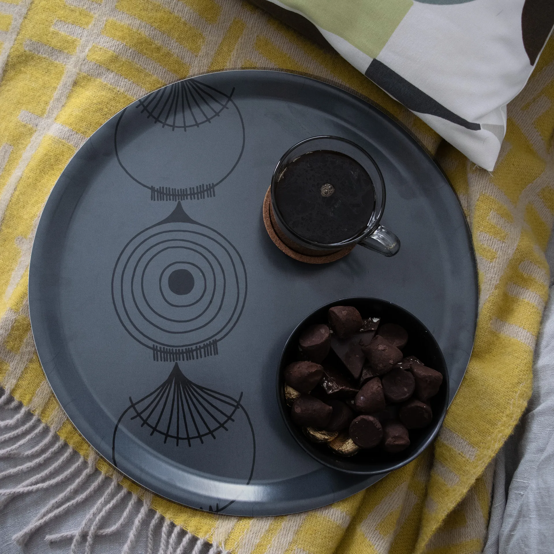 Manta Pickepin 130x170 cm, Oliv (amarillo) Almedahls