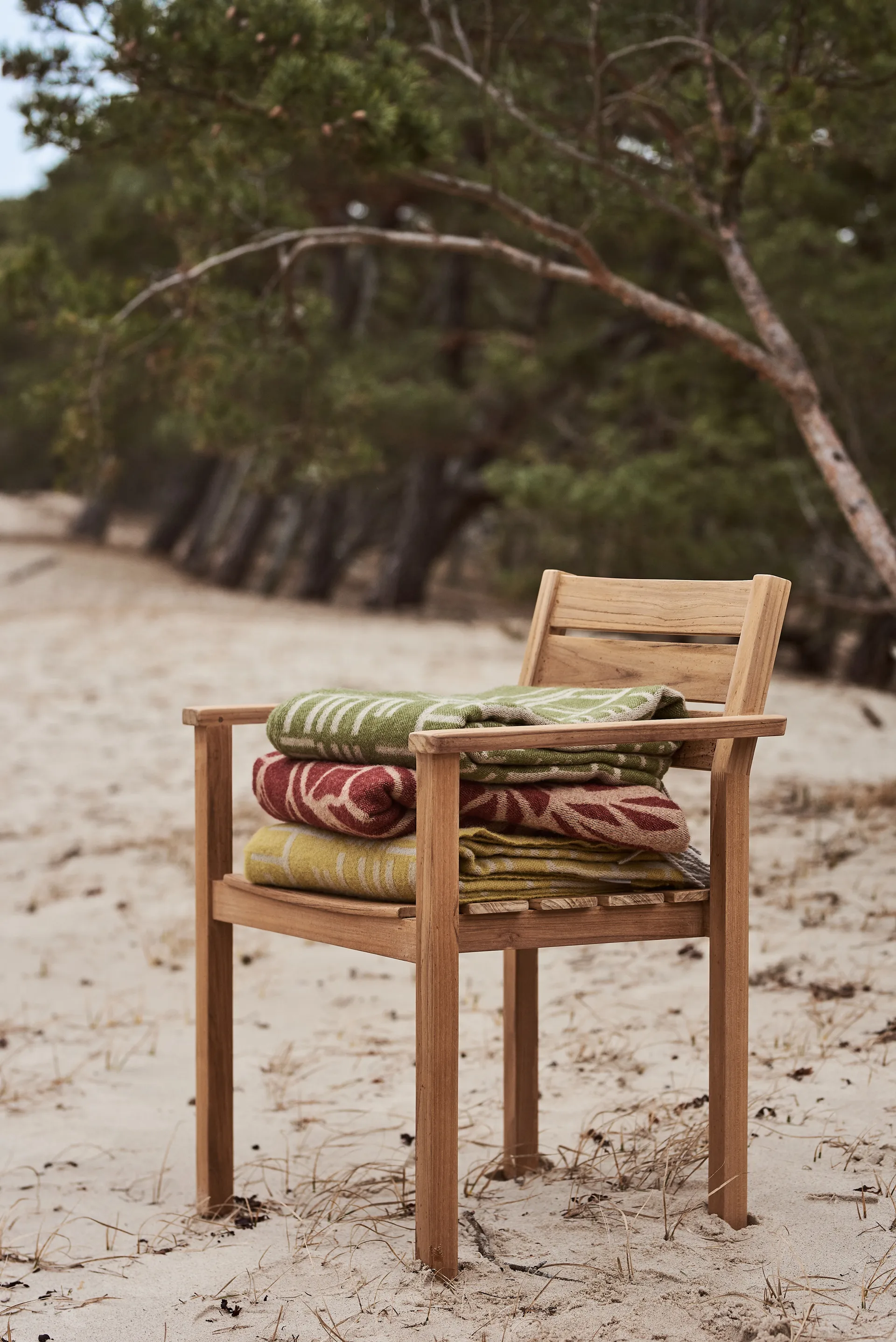 Manta Pickepin 130x170 cm, Verde musgo-beige Almedahls