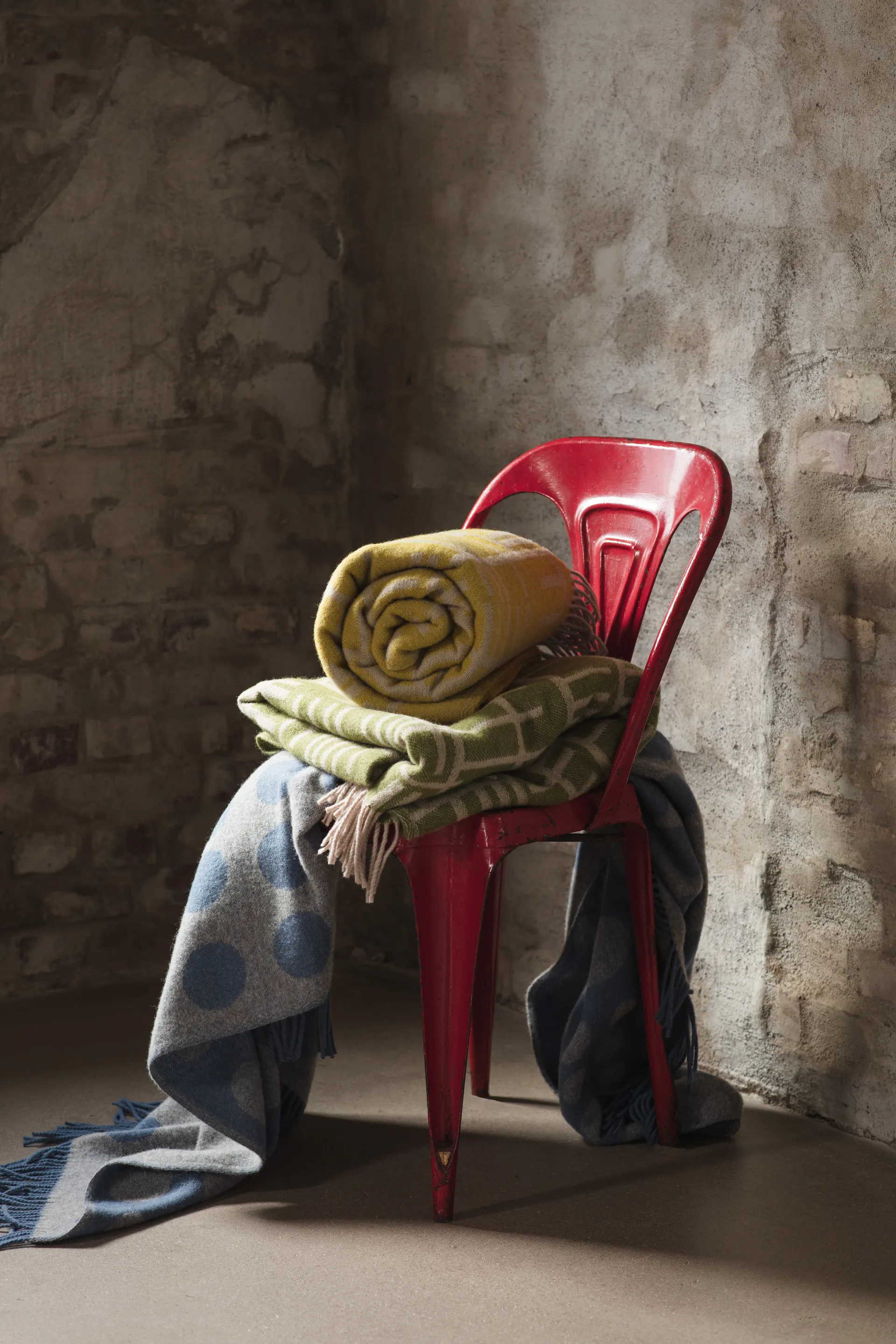 Manta Pricktyg 130x170 cm, Azul-beige Almedahls