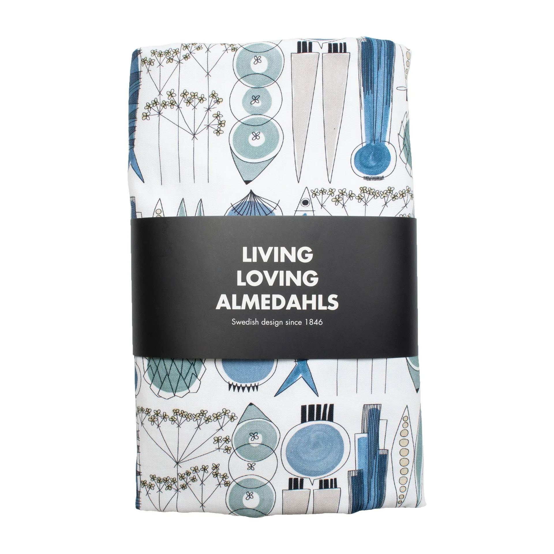 Mantel de hule Picknick 145x220 cm, Azul-beige Almedahls