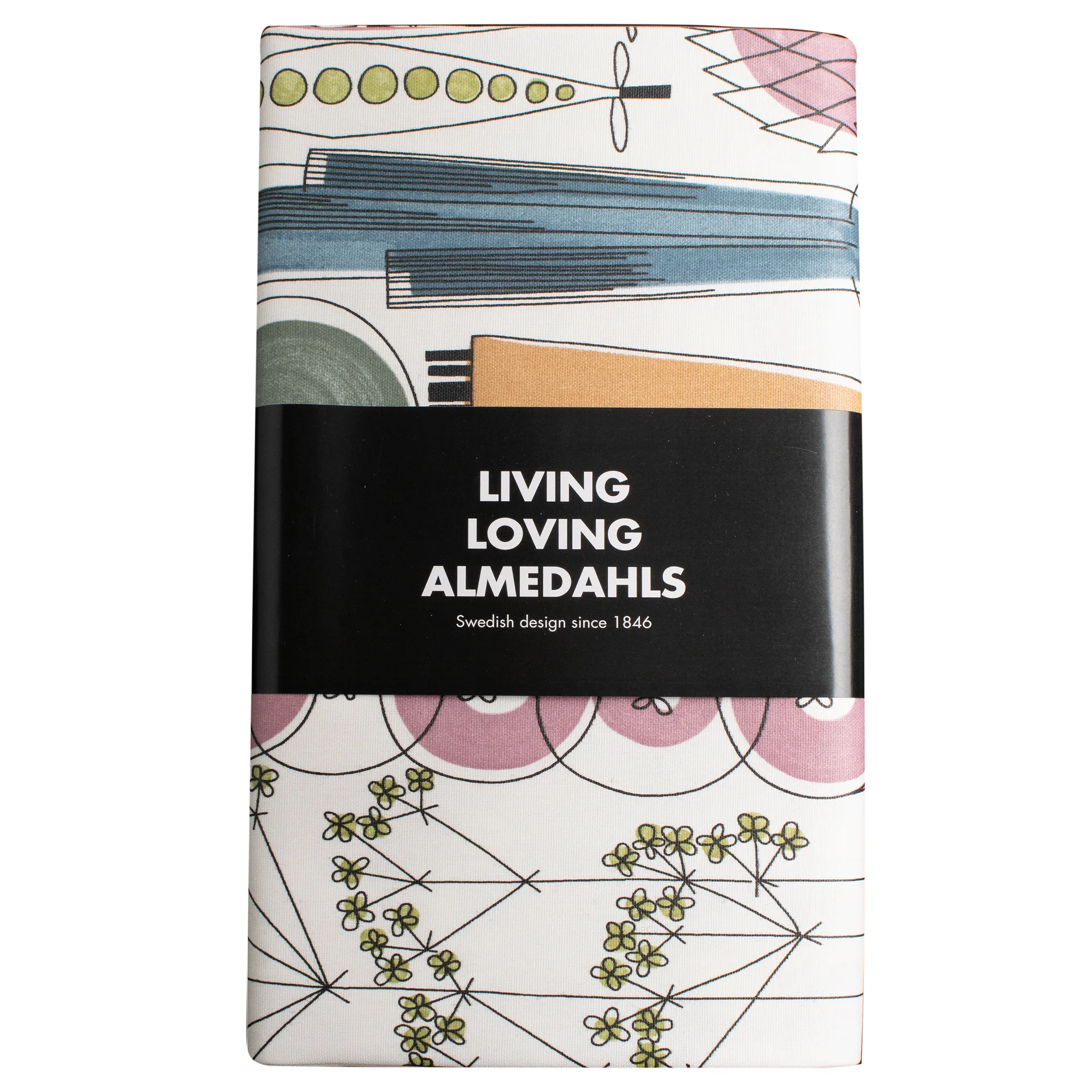 Mantel de hule Picknick 145x220 cm, azul-rosa Almedahls