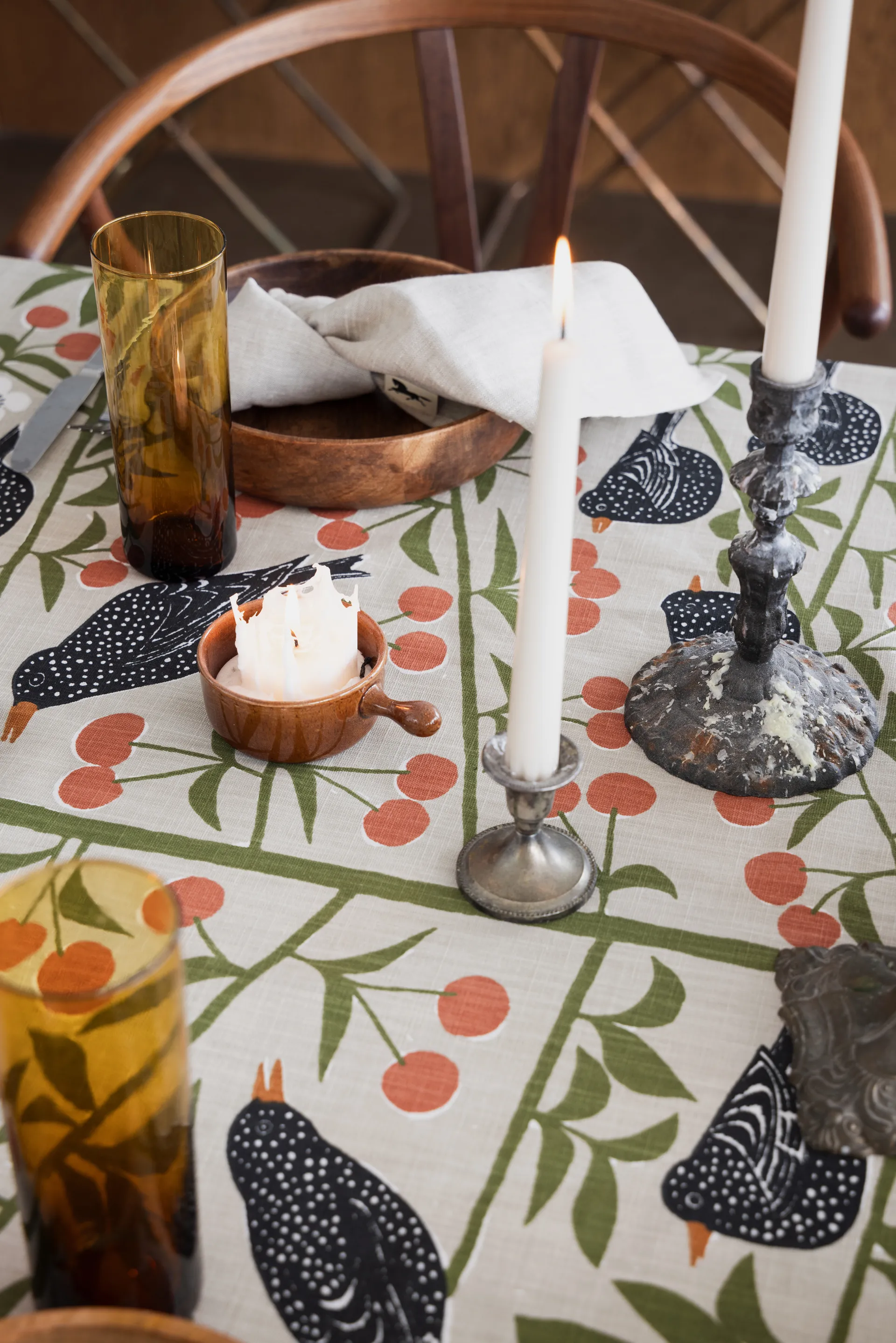 Mantel Körsbärsträdgården, Beige, 145x250 cm Almedahls