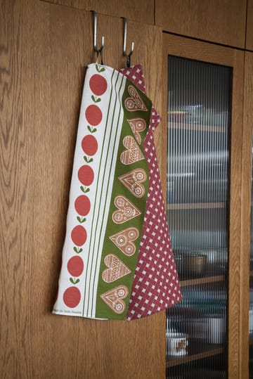 Paño de cocina Frukt och kaka 47x70 cm - Rojo-verde - Almedahls