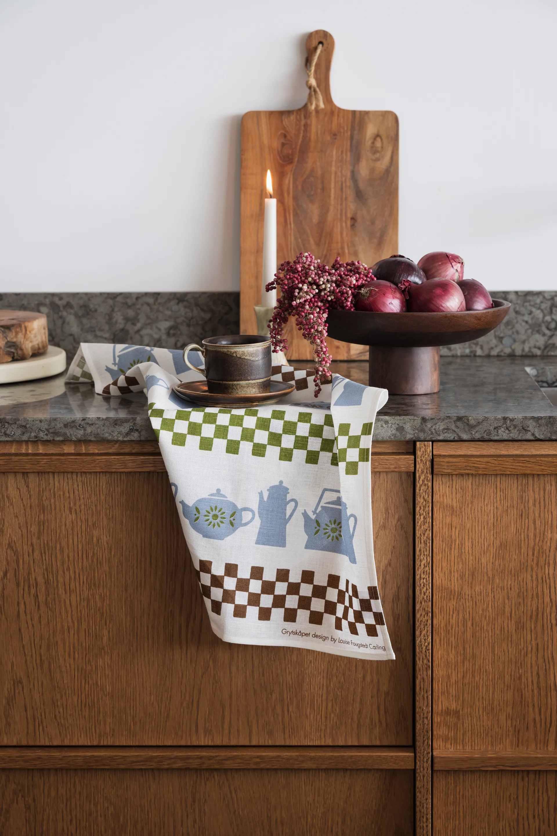 Paño de cocina Grytskåpet 47x70 cm, Multicolor-azul-verde Almedahls