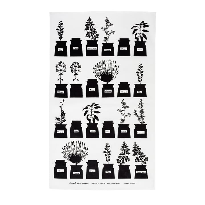 Paño de cocina Persons Kryddskåp Black Edition, 47 x 70 cm Almedahls