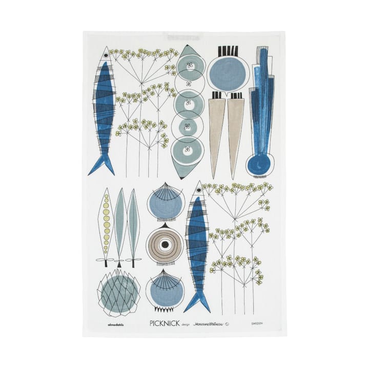 Paño de cocina Picknick - Azul-beige - Almedahls