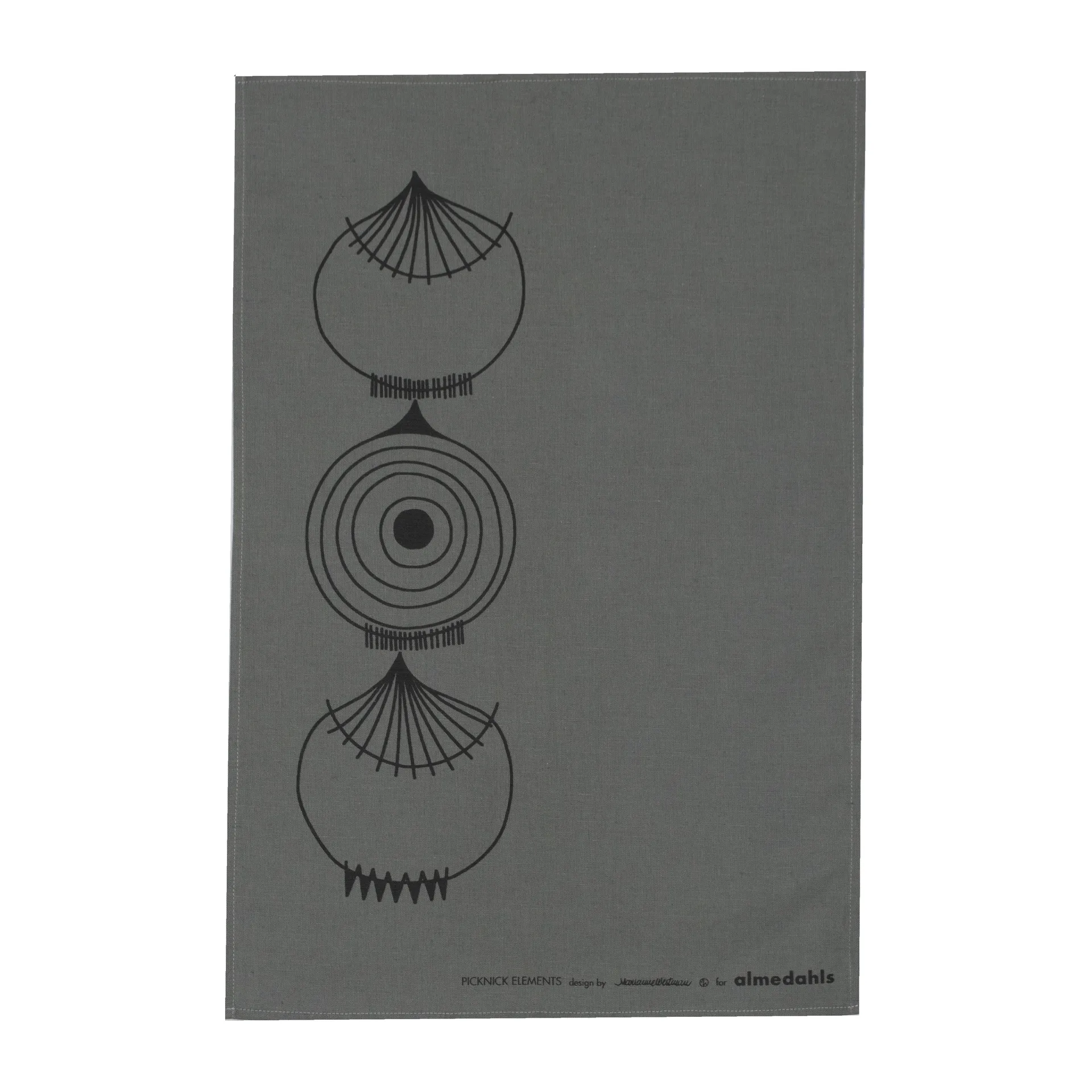 Paño de cocina Picknick Elements 47x70 cm, gris Almedahls