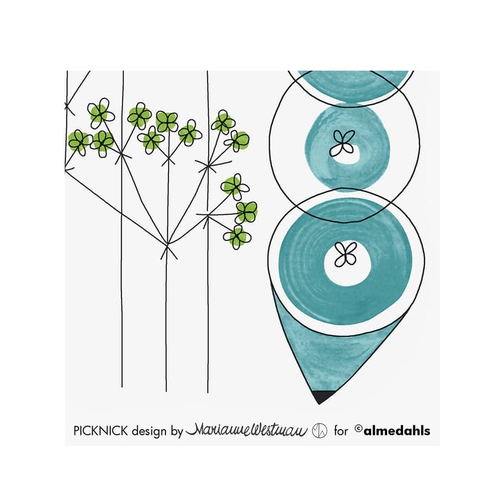 Servilletas de papel Picknick, set de 20, Azul Almedahls