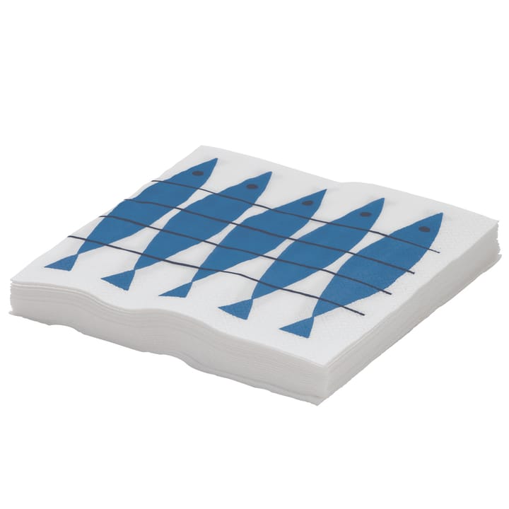 Servilletas Sill, set de 20 - Azul-blanco - Almedahls